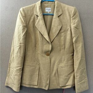 Armani Collezioni Women's Beige Blazer Jacket